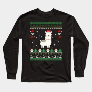 ugly sweater - Llama ugly sweater Long Sleeve T-Shirt